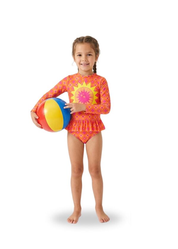 Traje de Baño Para Niña Diseño Sol